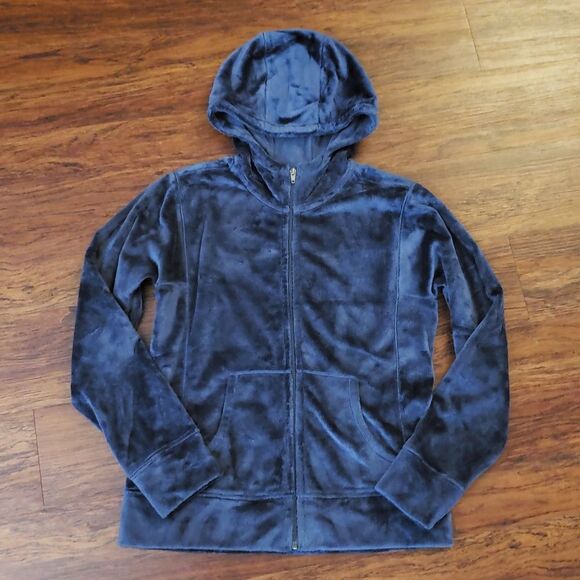 Patagonia Blue Fall Chic Athleisure Outdoor Fuzzy Full Zip Hoodie Size Medium - Picture 1 of 3